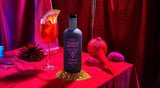 A bottle of Three Spirit Livener, the invigorating alcohol-free pick-me-up, in an artistic tableau